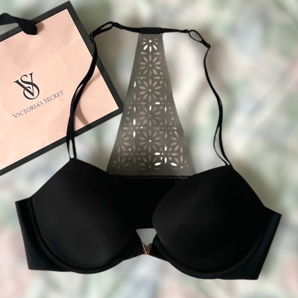 NWOT Victoria's Secret Sexy Illusions Racerback Push-Up Bra, Black, 36B - Picture 1 of 5